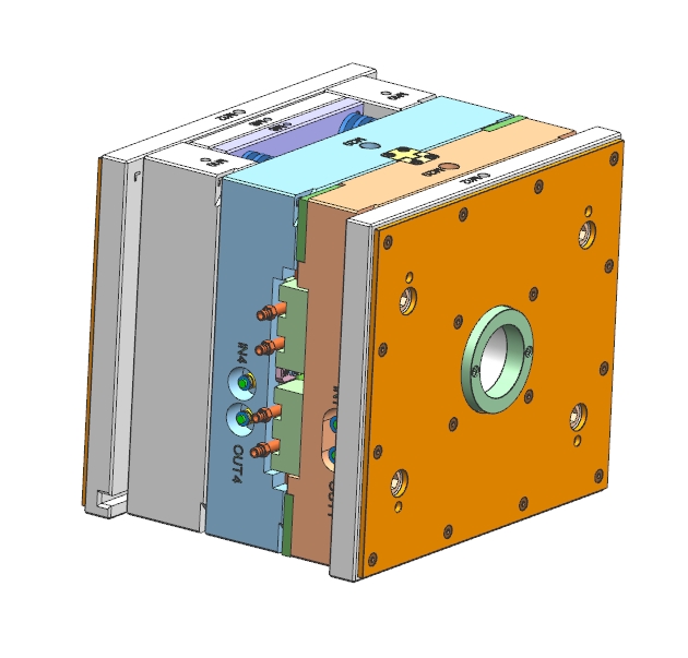 2板模冷流道潛水進膠滑塊結構精密模具組裝圖